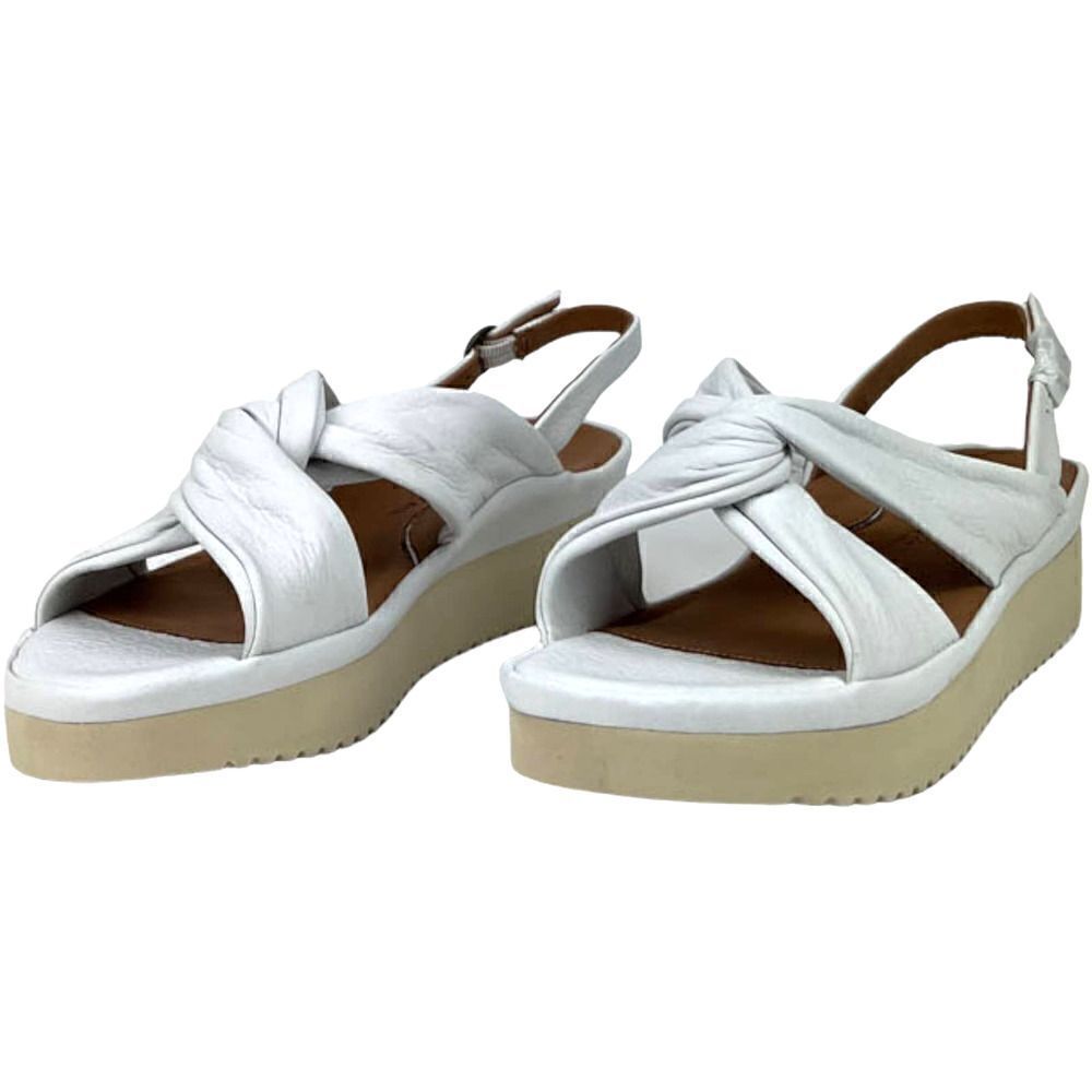 New Women L'Amour Des Pieds Amiens White Leather Lamba Platform Sandals US 11